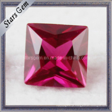 Princess Cut Ruby 5 # Gemstone para ajuste de jóias
